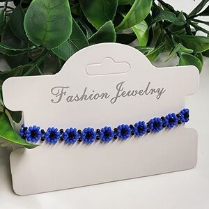 Blue Floral Bracelet
